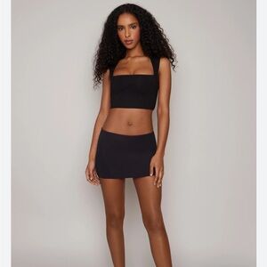 Daniel Guizio black micro mini skirt